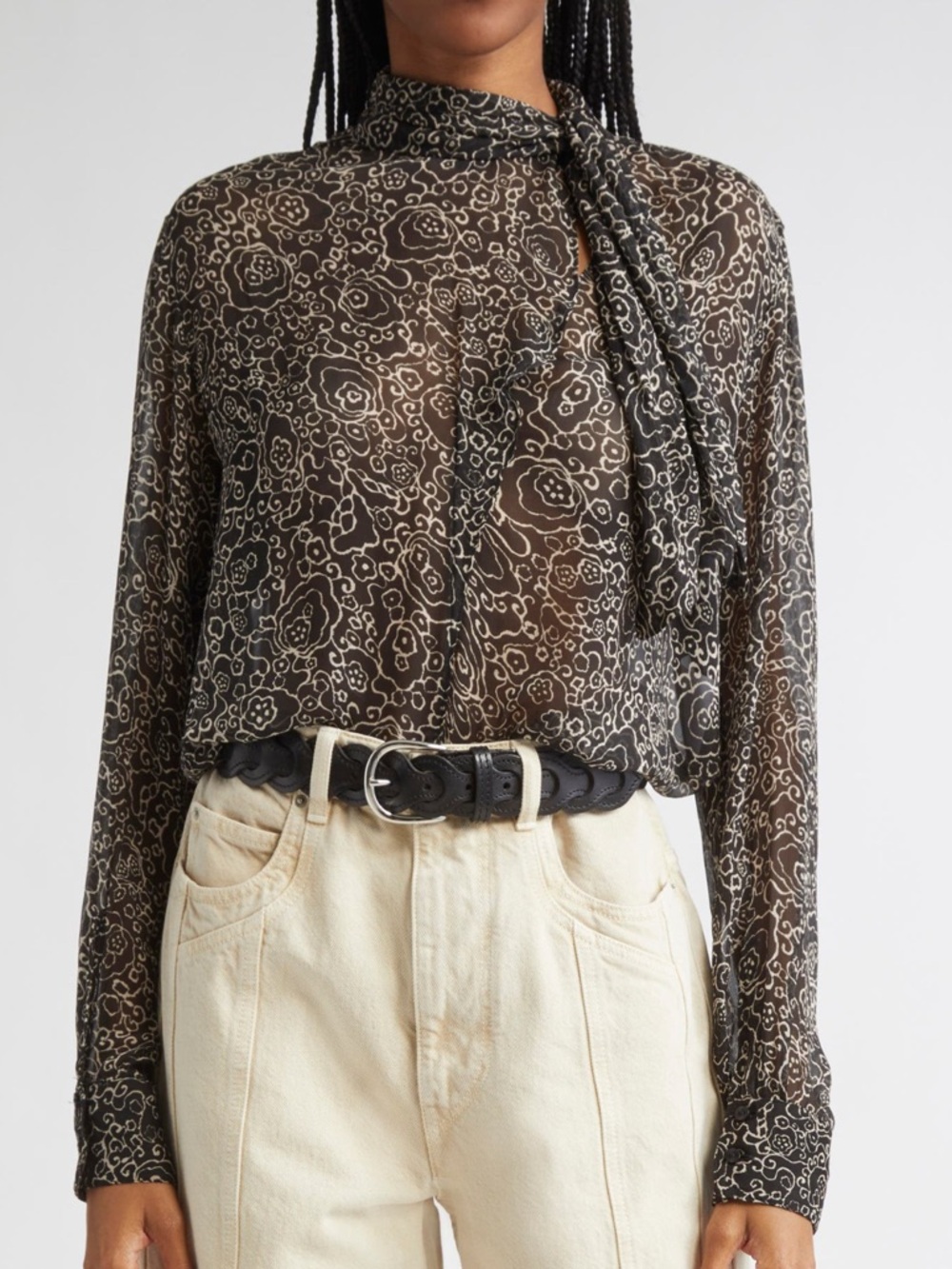 ISABEL MARANT ETOILE Leona Button-Up Shirt Sz 10 - NWT $495